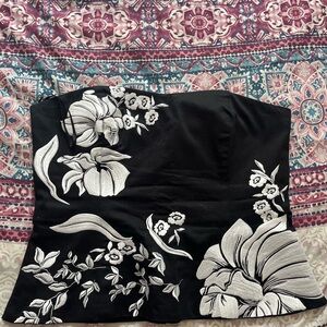 White House Black Market Black Strapless Top